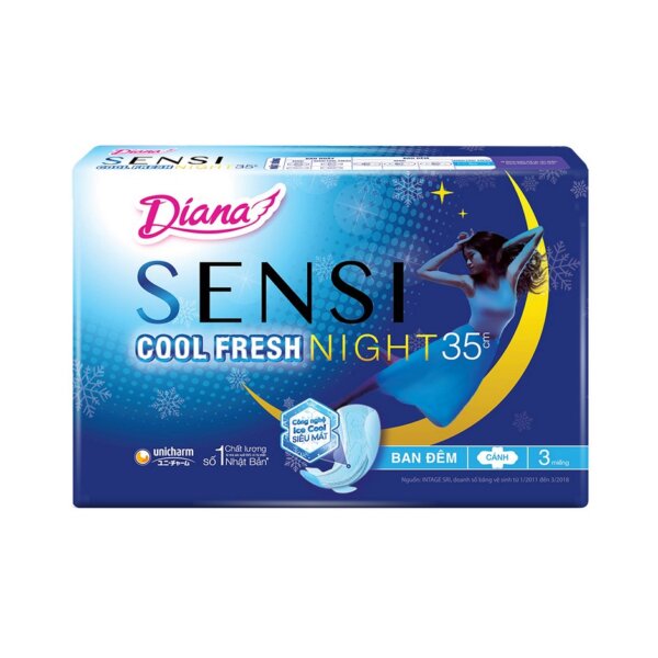 BVS Diana Sensi Cool Fs Night 35 cm gói 3 miếng Thùng 48 gói